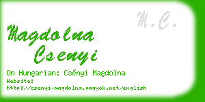 magdolna csenyi business card